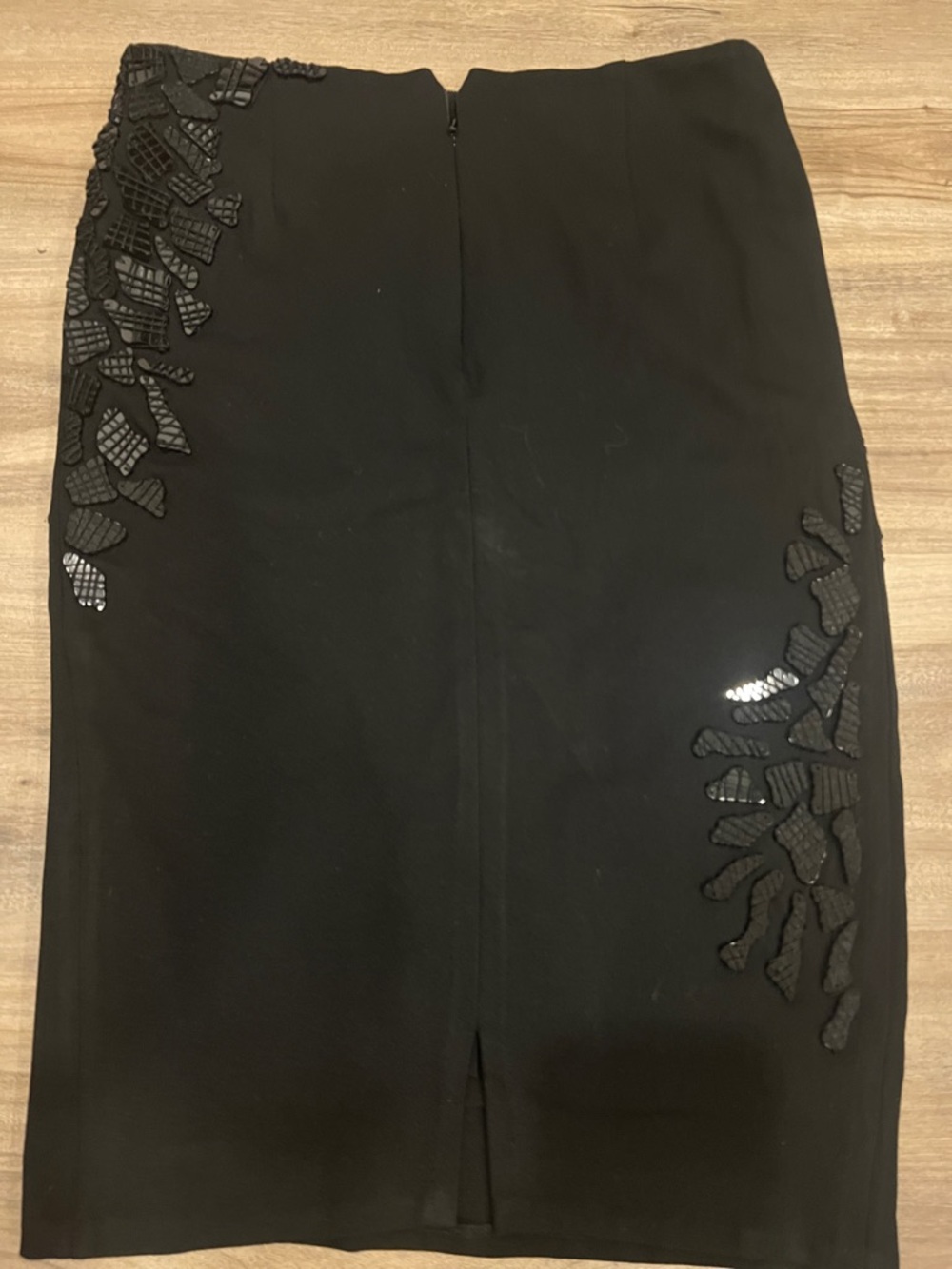 Escada Black Embellished Pencil Skirt